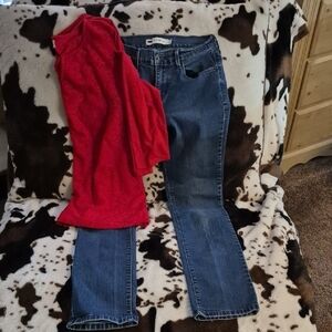 Levi's Denim Straight Leg Jeans in Blue